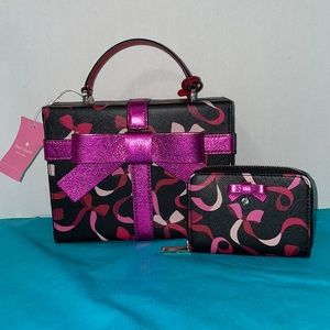 NWT Kate Spade Wrapping Party Box Bag & Wallet